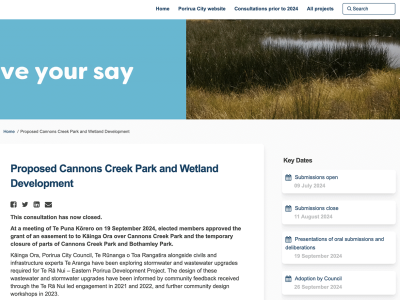 Cannons Creek Park Consultation